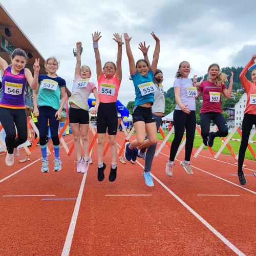 Schüler:innen beim LIDL-Laufcup