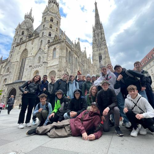 Klassenfoto vor dem Stephansdom