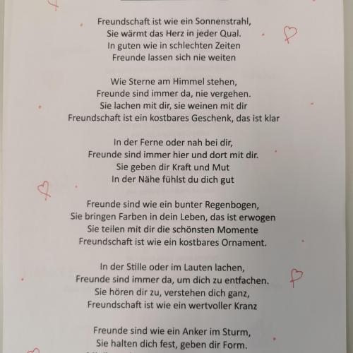 Freundschaftsgedicht