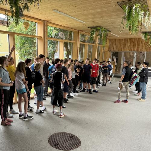 Foto der Schüler:innen bei der Sportwoche