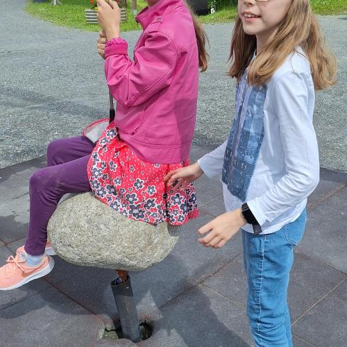Kindergruppe auf einem Wandertag