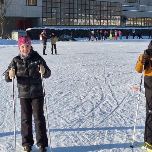 Schüler:innen der 2a bei der Winter-Erlebniswoche