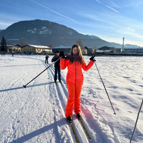 Schüler:innen der 2a bei der Winter-Erlebniswoche