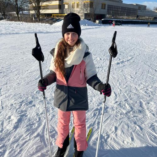 Schüler:innen der 2a bei der Winter-Erlebniswoche