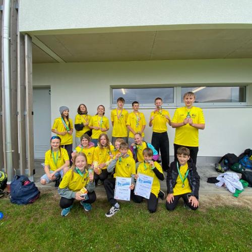 Schüler:innen beim Aquathlon