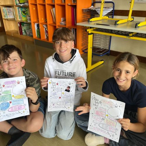 Schüler:innen beim Buddy-Projekt