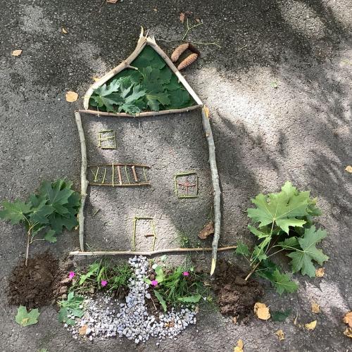 Kunstbild aus Naturmaterialien