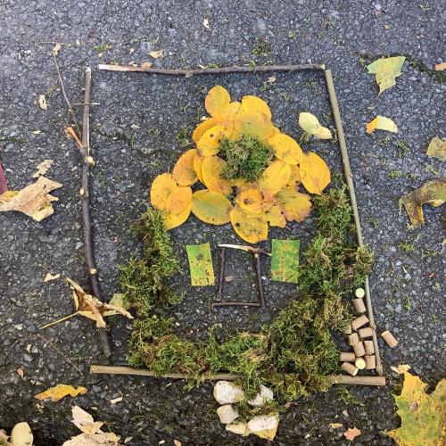 Kunstbild aus Naturmaterialien