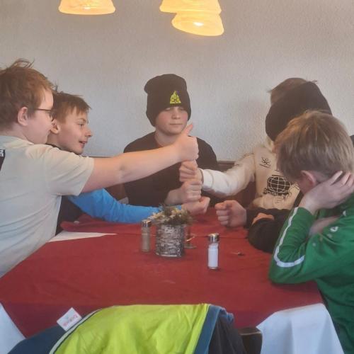 Schüler bei der Pause