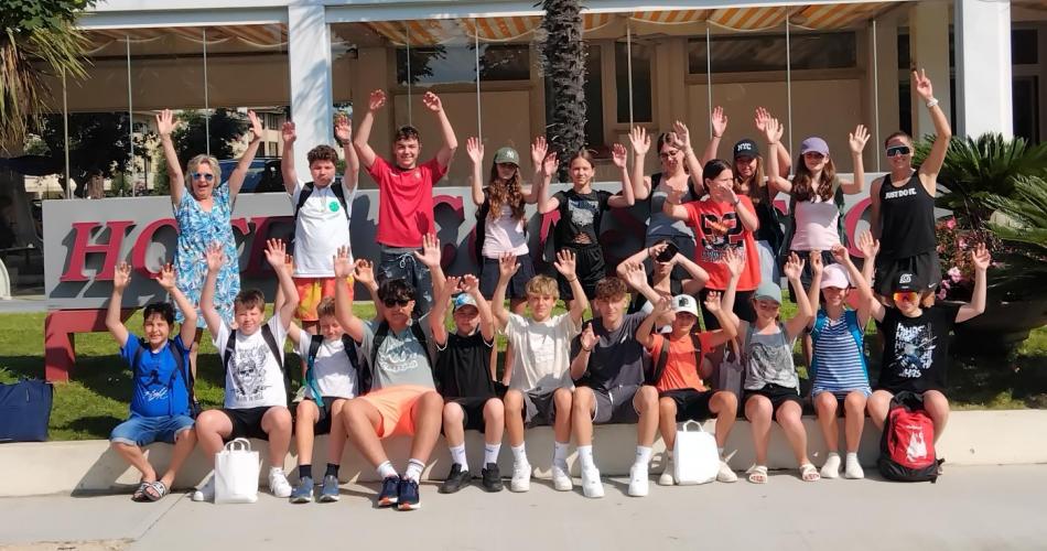 Klasse 3a in Lignano. Gruppenfoto.
